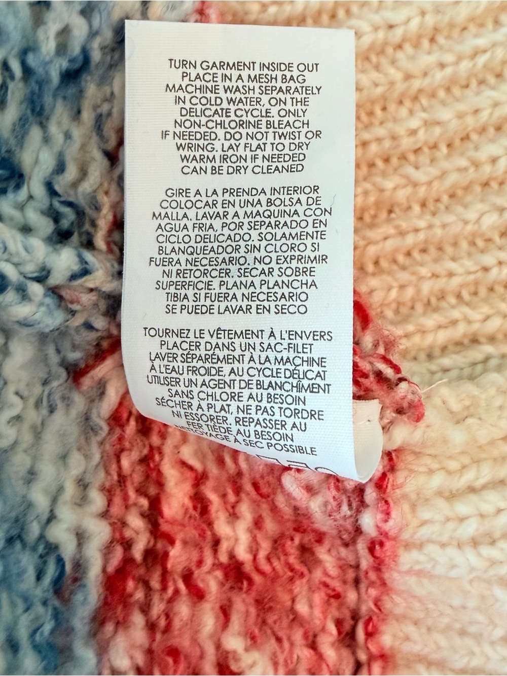 CAbi Cream, Red & Blue Fair Isle Zip Cardigan - size medium - Picture 7 of 7